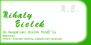 mihaly bielek business card